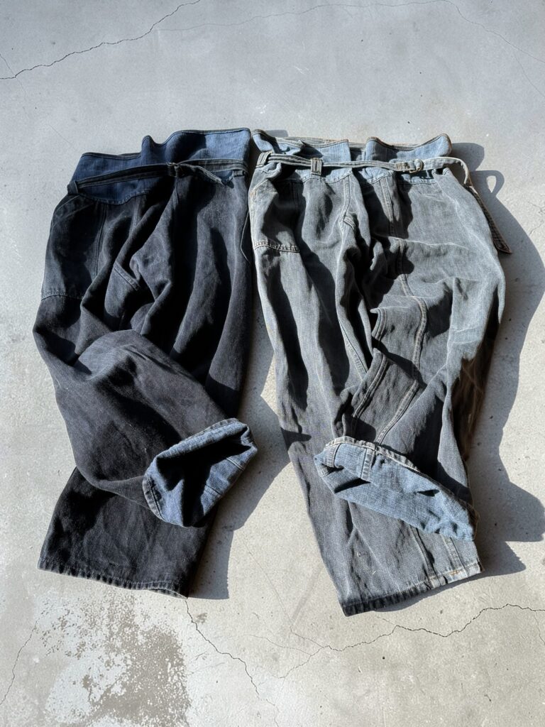 Takane Sewing Studio たかね裁縫所 デニムタイパンツ　ヘビーオンス　リネンラミーコットン