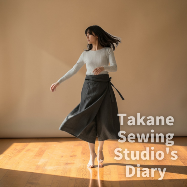 装飾的なことはあまりやらないTakane Sewing Studioですが、初めて刺繍を入れることを決意しました。