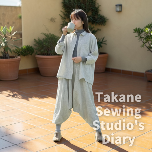 そのままお出かけできるエプロンです。