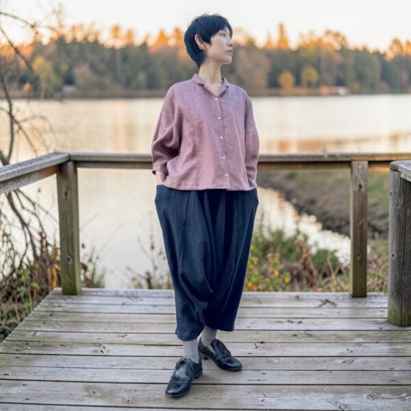 「私が作りたい 20の とっておき」女性のための開襟シャツです。