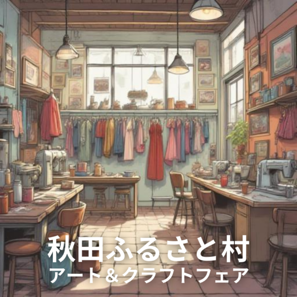 6/26(fri)~28(sun) は、秋田ふるさと村アート＆クラフトフェアに出店します！